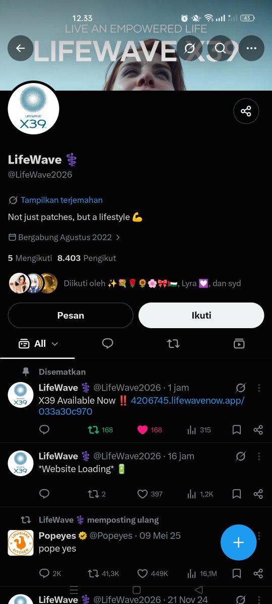 Gwiieec's tweet photo. @itizdahlia @LifeWave2026 https://t.co/Ehs5Yrk5yw