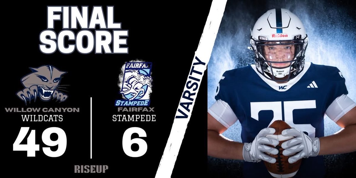 WillowCanyonFB's tweet photo. Final from tonight! #Riseup

@JeffBowenAZ https://t.co/jafop4r7NG