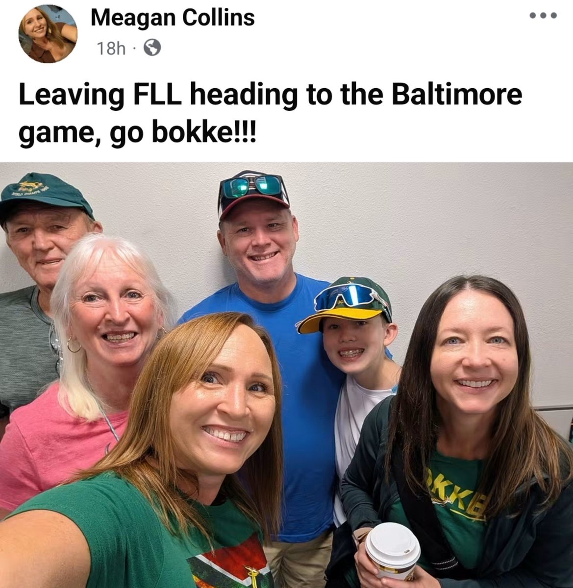SardieqWP's tweet photo. South Africans Are Amazing ❤️

Springboks vs. All Blacks
📍Baltimore,  USA

▪︎ Saffas driving and flying to Baltimore from all across the US
▪︎ Some from outside of the US like our friend, Captain Springbok 🙌🏽

#RSAvNZL #Springboks @CaptSpringbok https://t.co/OXQWUu83fW