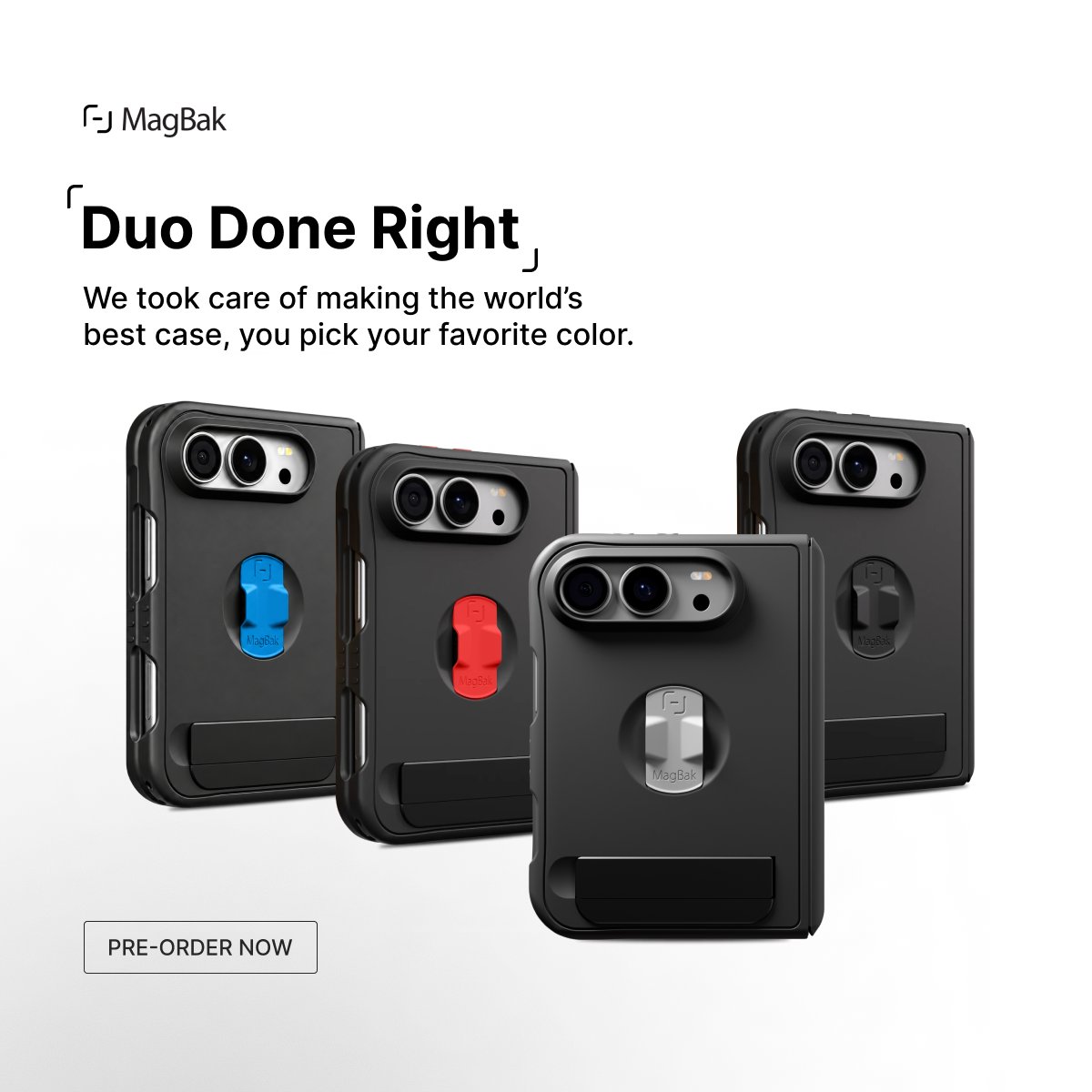 magbaksays's tweet photo. Secure your new iPhone Duo from Day 1 with the MagBak Elite case, the world's most advanced magnetic phone case.
