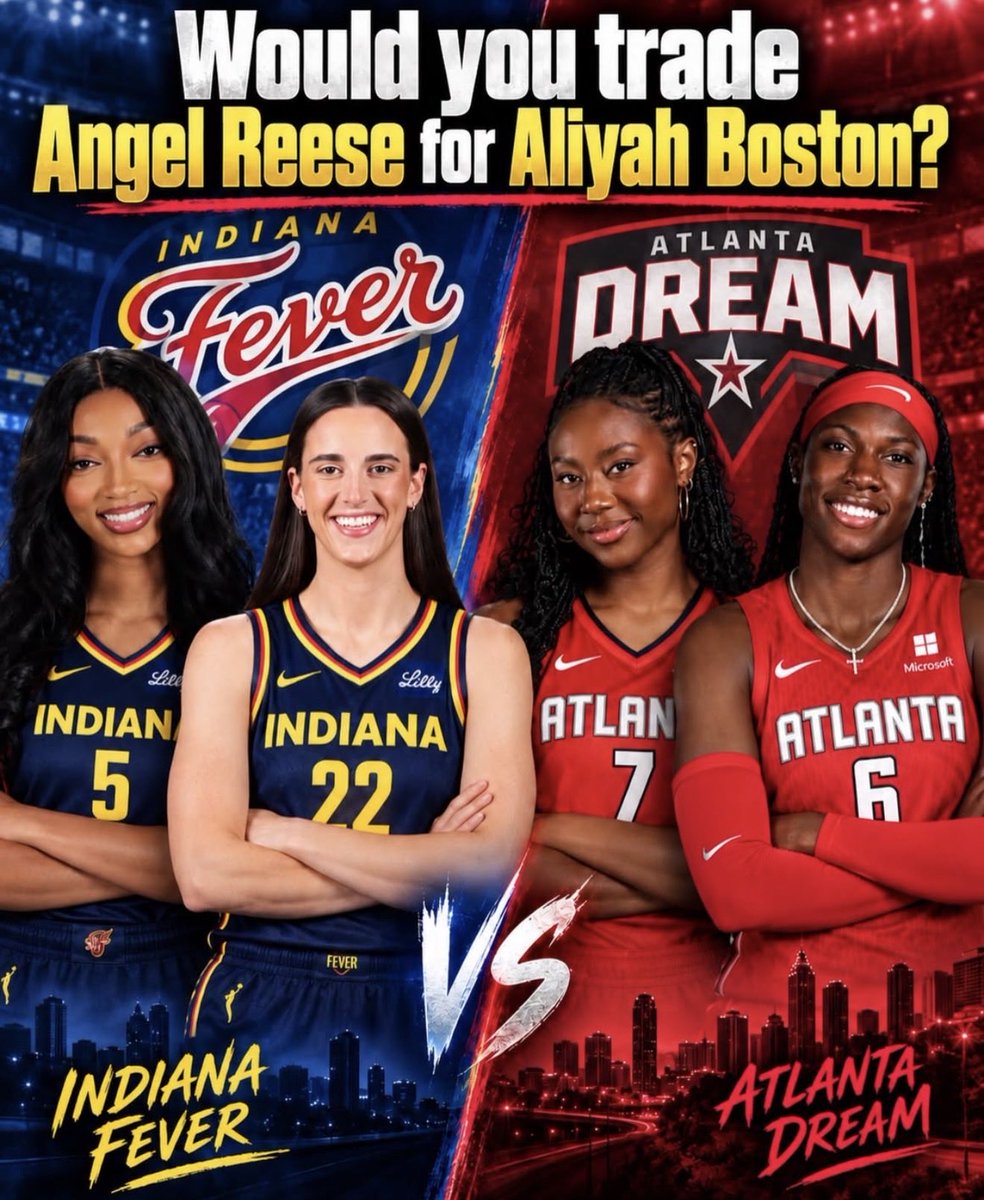 letstalkksports's tweet photo. Would you trade Angel Reese for Aliyah Boston? #caitlinclark #angelReese #indianafever #atlantadream #wnba https://t.co/WUsS70KOHi