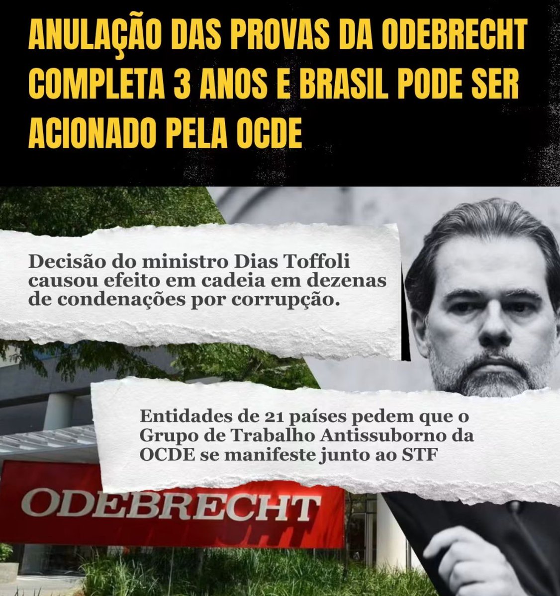 blognaointendo's tweet photo. A Odebrecht (aquela que construiu quase todos estádios da Copa) foi condenada por corrupção em 21 países e só foi absolvida aqui no Brasil, vai entender, né? https://t.co/R7IcbVTEFl