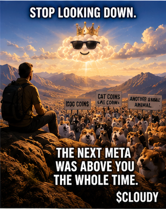 cloudcoin_sol's tweet photo. ☀️ GM CLOUD PEOPLE ☁️👑

Unpopular opinion:
most “serious” crypto projects are just memes wearing suits.
We skipped the suit.

$CLOUDY is exactly what it looks like:
a cloud, sunglasses, memes and a community that actually has fun.

less pretending
more memes
higher vibes
☁️ TO THE CLOUD.

✈️ TG: https://t.co/IVc9SwA6xr
📍 CA: 9pSPQxigmyJA2wdmvCvBa8BLXkmjqRVNe9JS1wV1pump
#CLOUDY #Solana #SOL #Crypto #Memecoin #SolanaCommunity