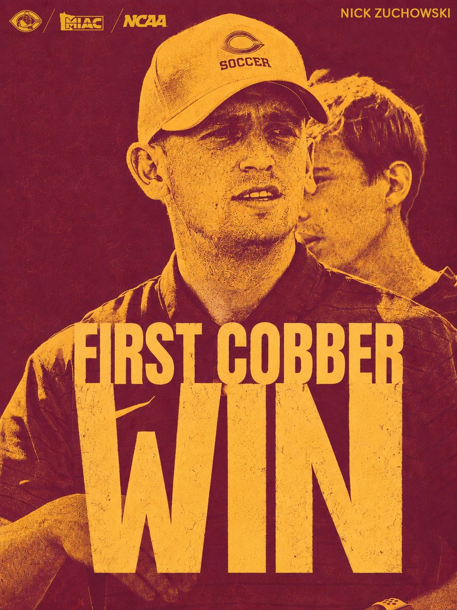 CobberSID's tweet photo. ๐๐๐ฅ๐ฆ๐ง ๐๐ข๐๐๐๐๐ ๐ช๐๐ก!
We finish off the night before Cobber Fest '26 by going back & saying CORNGRATS to 1st-year head coach of the men's soccer team Nick Zuchowski, who recorded his 1st collegiate win against North Central!
#RollCobbs๐ฝ #FirstOfMany https://t.co/RV2qfzbK09