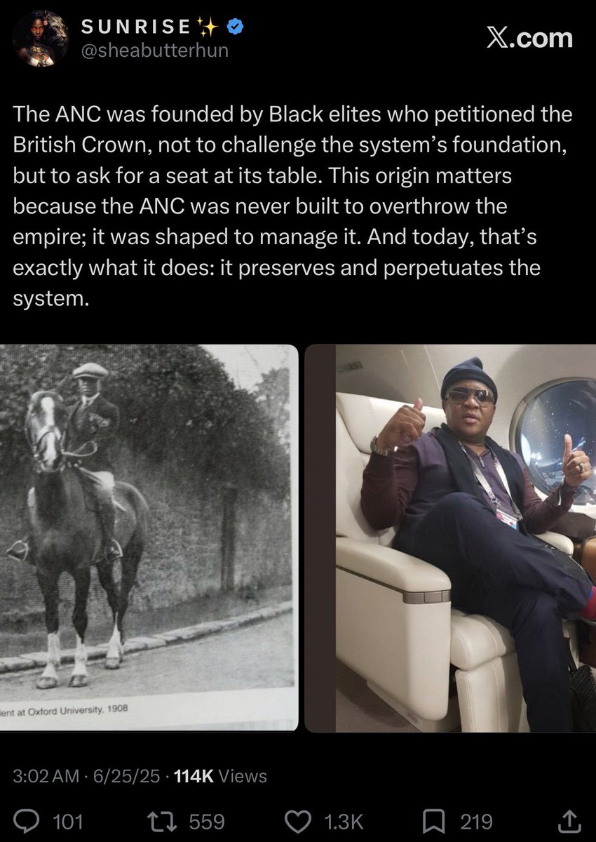 sheabutterhun's tweet photo. They nearly bit my head off when I said this. Unfortunately South Africans are still resisting this truth because it challenges the history many have grown comfortable believing. https://t.co/T7Shj4zSQG