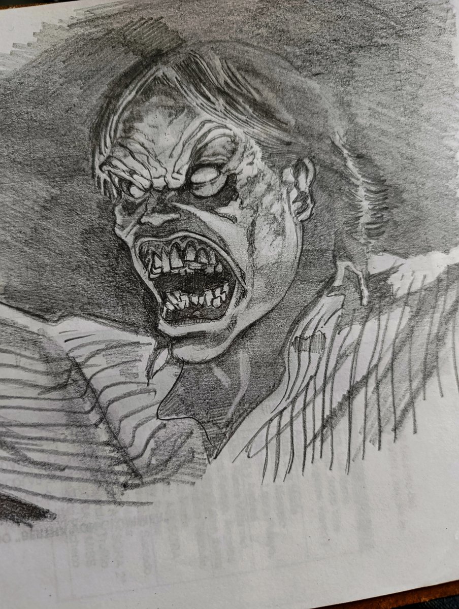 renzo_rocomic's tweet photo. Pencil detail, just for fun. Quick warmup. Evil dead 2 refference. #evildead #warmup #pencils https://t.co/NwA9lKKzgZ