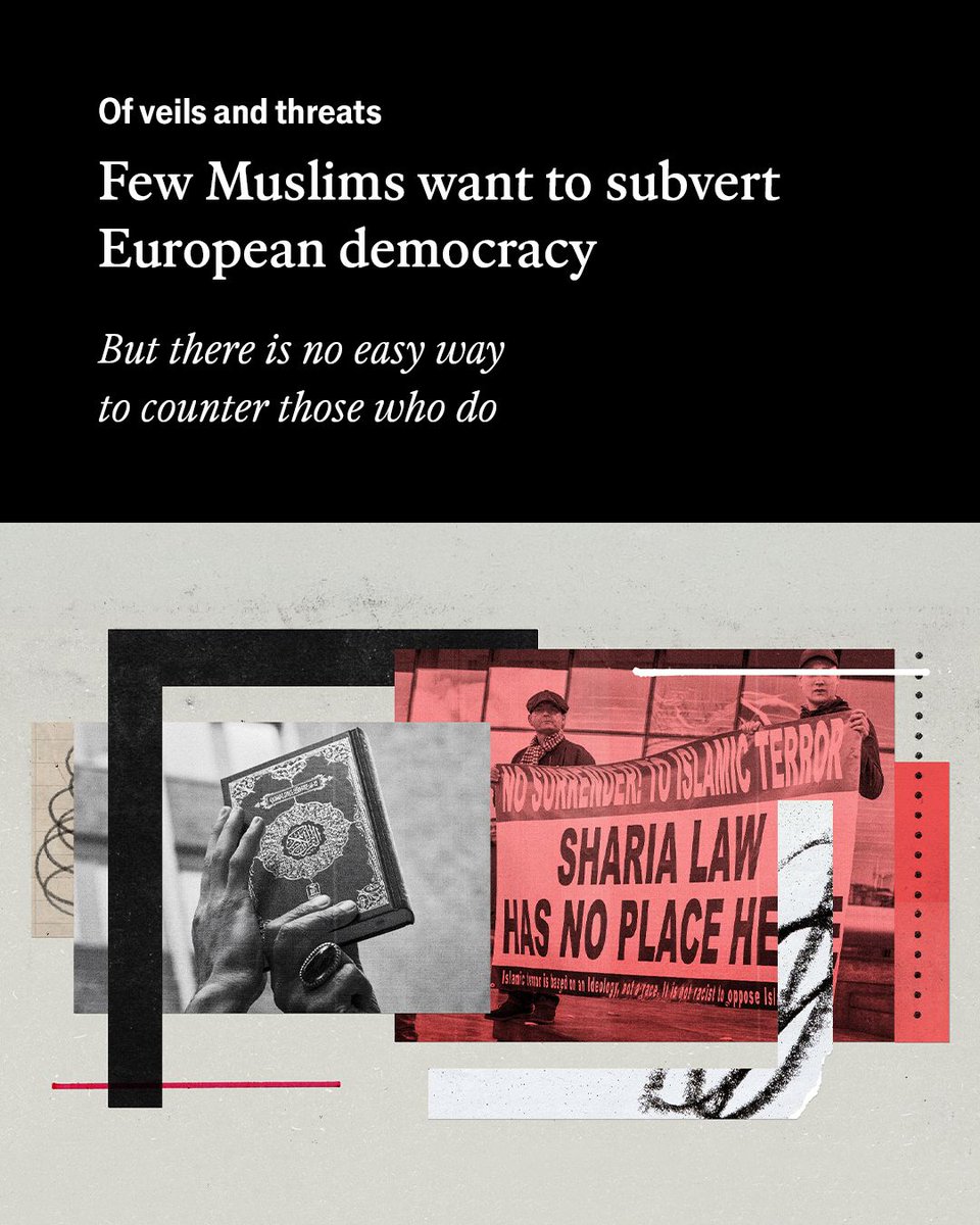 TheEconomist's tweet photo. The growth of Europe’s Muslim minority and problems with integration have not led, as pessimists predicted, to an explosion of violence in the name of Islam. But there are still some real issues  https://t.co/eyr1ziXl1y

Illustration: Andrei Cojocaru https://t.co/wiTdi1NqU9
