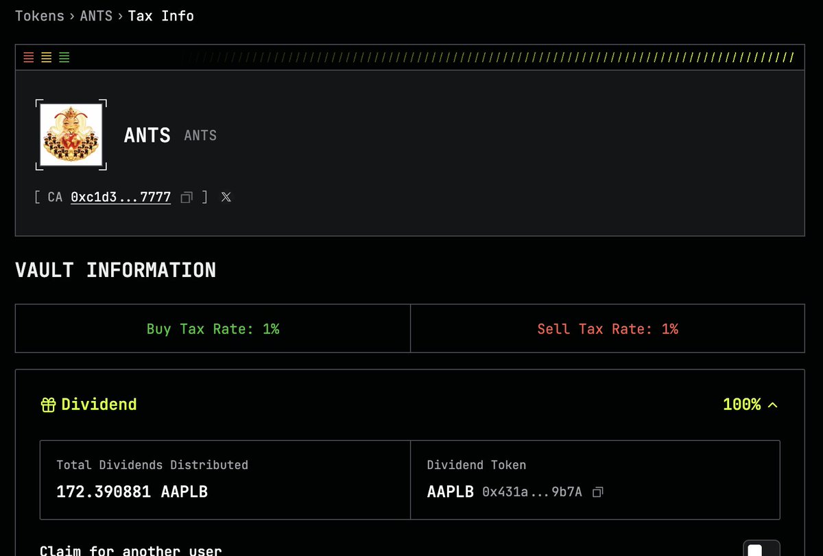 ANTSbsc's tweet photo. 172 AAPLB and counting 🍎🐜

not a projection. not a "soon." a vault screenshot.
the colony gets paid in apple. that's it. that's the whole utility.

earn AAPLB by holding solana:BYdxrskh1HfVfvAd8a9aAjoLAU6Bo97AgN56gDwqpump 🔥

CA: 0xc1d308b258e21ed5f3ddc50351d21d2809337777
vault: https://t.co/liVuQKtppn