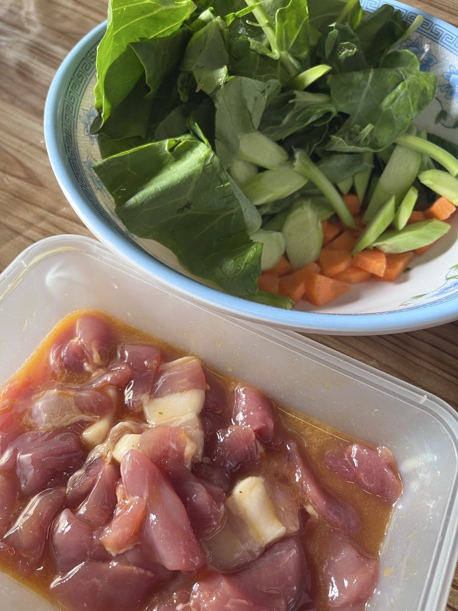 Typ_kp's tweet photo. Stir-fried Rice Noodles with Soy Sauce and pork (Pad See Ew)🐽👨‍🍳 https://t.co/Vk83DxoFEK