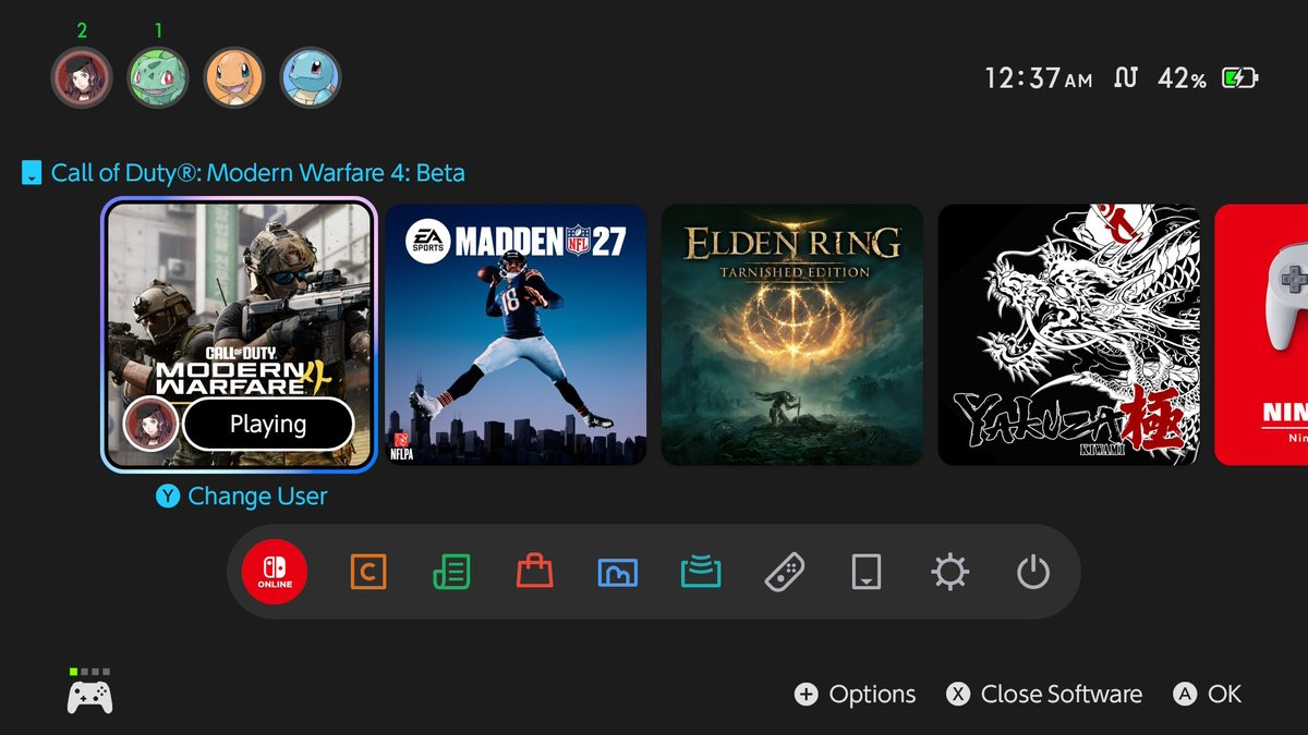 NeoSama49's tweet photo. Watching this menu screen makes me wonder why would I need a PS5 Pro 🤔 #NintendoSwitch2 #Playstation5Pro #CallOfDuty #MaddenNFL #EldenRing https://t.co/uQDZTImcha