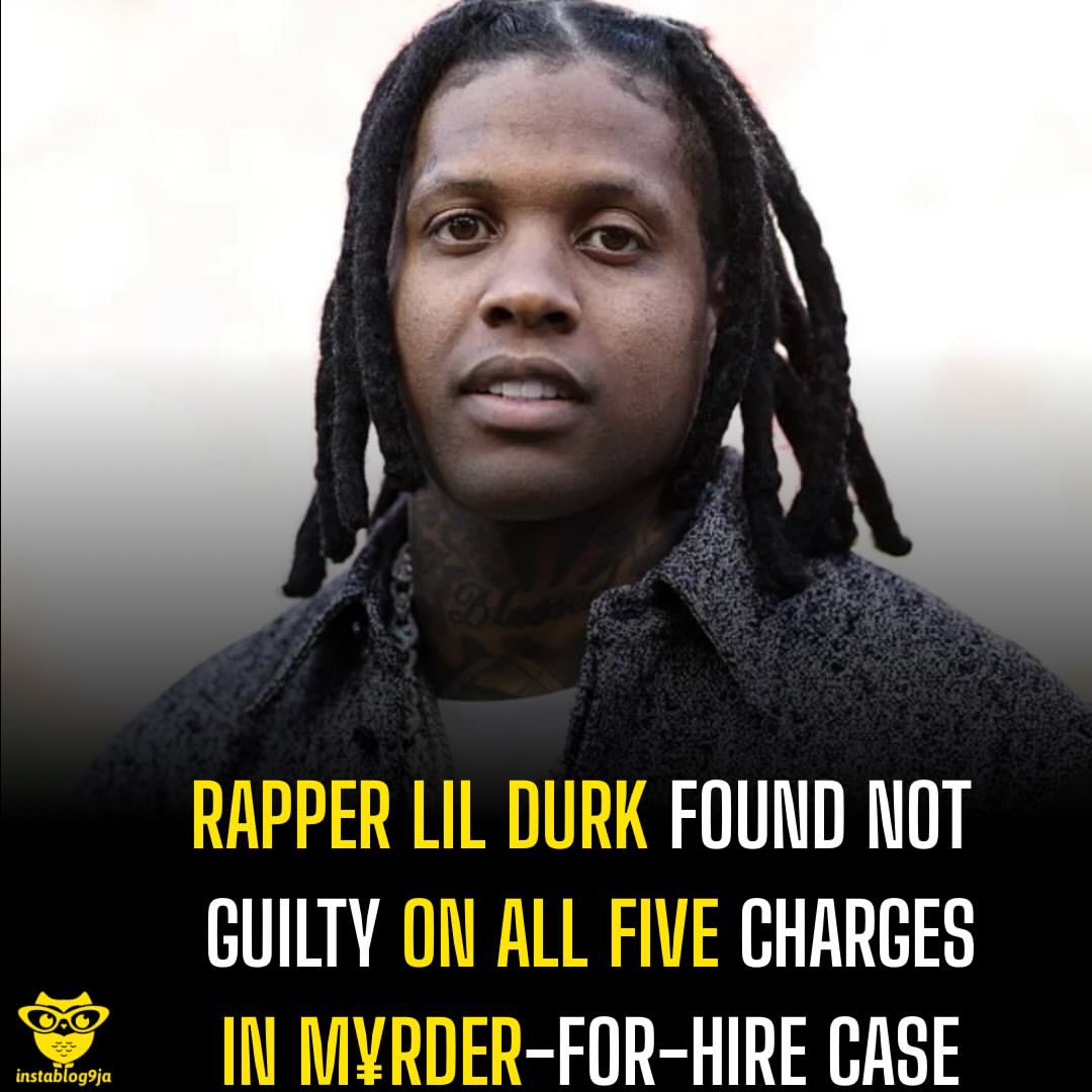 instablog9ja's tweet photo. Rapper Lil Durk Found Not Guilty on All Five Charges in M¥rder-for-Hire Case 

American Rapper Lil Durk has been acquitted of all five charges in the federal m¥rder-for-hire case linked to a fatal 2022 sh%oting in Los Angeles. 

After three days of deliberation, the jury returned not-guilty verdicts on all counts, clearing the rapper of allegations that he was involved in a plot to k+ll fellow rapper Quando Rondo. 

Prosecutors alleged that Lil Durk hired a hit team to target Quando Rondo as retaliation for the 2020 k+lling of his close friend, Dayvon “King Von” Bennett, at an Atlanta nightclub. 

According to the prosecution, the g¥nmen opened fire 18 times at Quando Rondo’s black Escalade outside the Beverly Center in Los Angeles. Although the intended target survived, his cousin, Saviay’a Robinson, was struck and k+lled in the att@ck. 

Lil Durk’s defense rejected the prosecution’s claims, arguing that his former assistant, Kavon Grant, was responsible for ordering the att@ck and had allegedly done so in an attempt to impress his boss. 

Lil Durk was prosecuted alongside two other defendants in connection with the sh%oting. The charges against him included conspiracy, stalking involving a dangerous we@pon, stalking resulting in d+ath, and two counts related to m¥rder-for-hire. 

The jury’s verdict means Lil Durk has been found not guilty on all five charges.