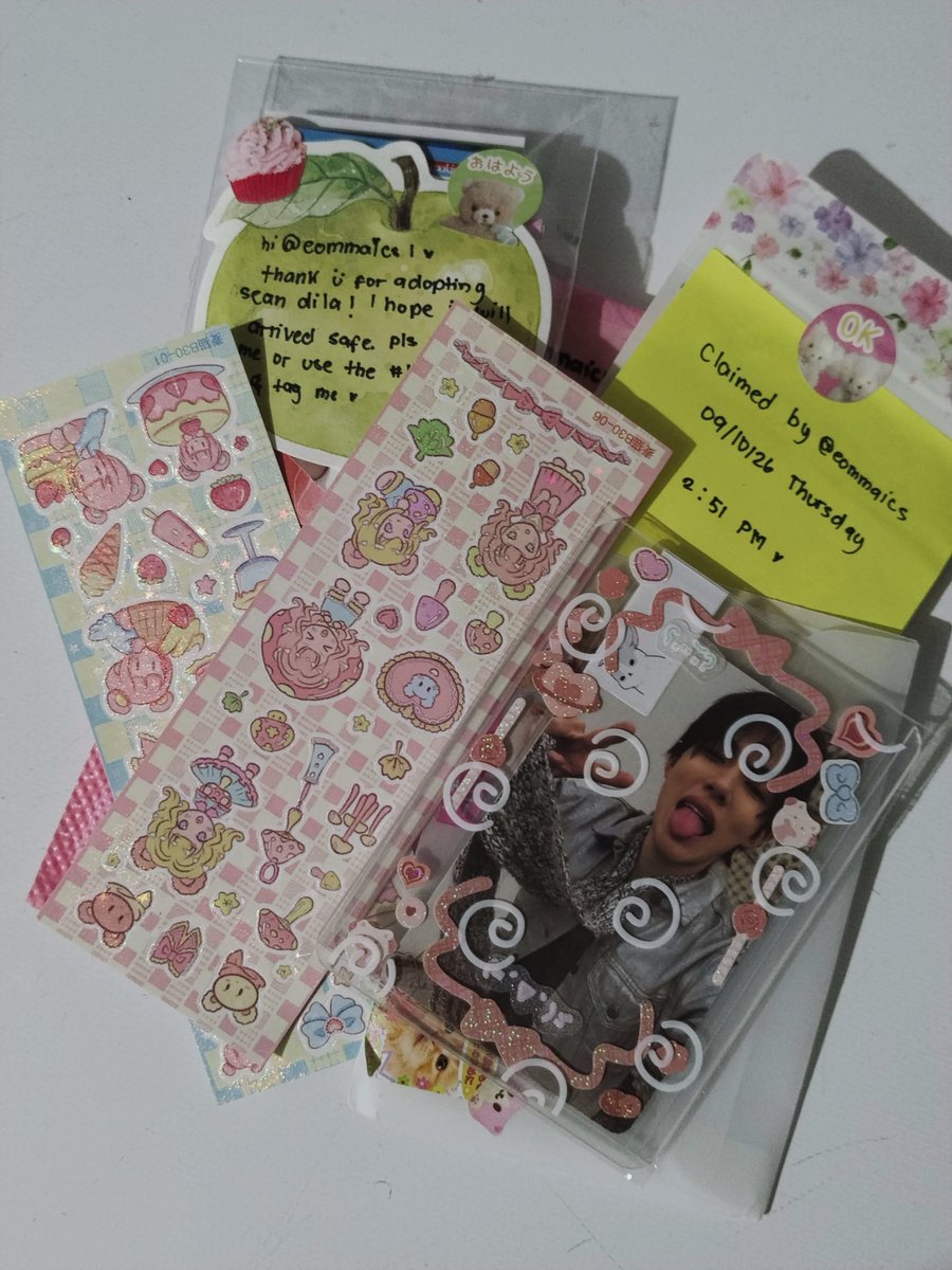 eommaics's tweet photo. 💌 #eomaimails from @cloveruwon | #luckiproofs

𓏲 ๋࣭  ࣪ seonghyeon came home! everything arrived safely and securely packed. the freebies are sooo many! i really appreciate the seller for all the extras and the effort in packing everything. thank you so much! ⸜(｡˃ ᵕ ˂ )⸝♡ https://t.co/FsdxlJgpi8
