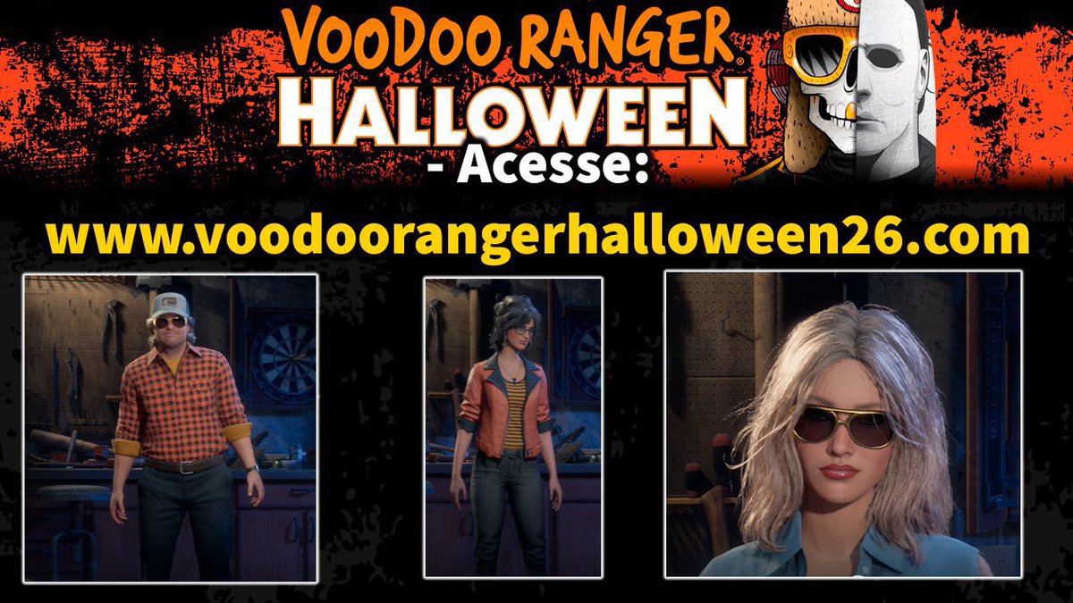 Jacob_Silvia_'s tweet photo. I have an extra code for the VooDoo Ranger Halloween skins and glasses!!

 looking to trade this code for a 3D glasses code

#halloweengame #halloweenthegame https://t.co/T43OIoBZoS