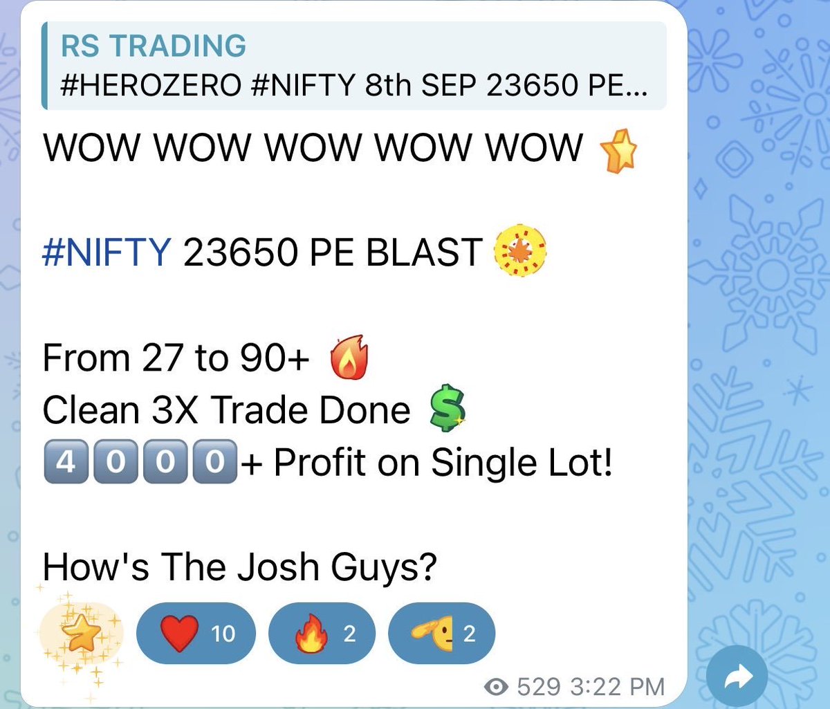 JesusAlbertoVa4's tweet photo. #NIFTY Trade shared on free telegram Channel!

23650 PE BIG BLAST 💥 
From 27 to 90+
Clean 3X Trade Captured!

Join Our Free Telegram Channel for more Such Trades!

https://t.co/ErgCyePKvs https://t.co/juOBZlcyx3