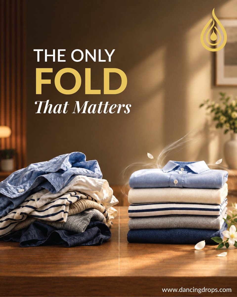 ddspain2026's tweet photo. Messy pile or perfectly folded?
Your clothes deserve more than just a fold. They deserve the right fold.
The Only Fold That Matters.
#DancingDrops #PerfectFold #LaundryCare #ClothingCare #FabricCare #FreshLaundry #LaundryLove #CareInEveryFold https://t.co/1ZFRiXAMCZ