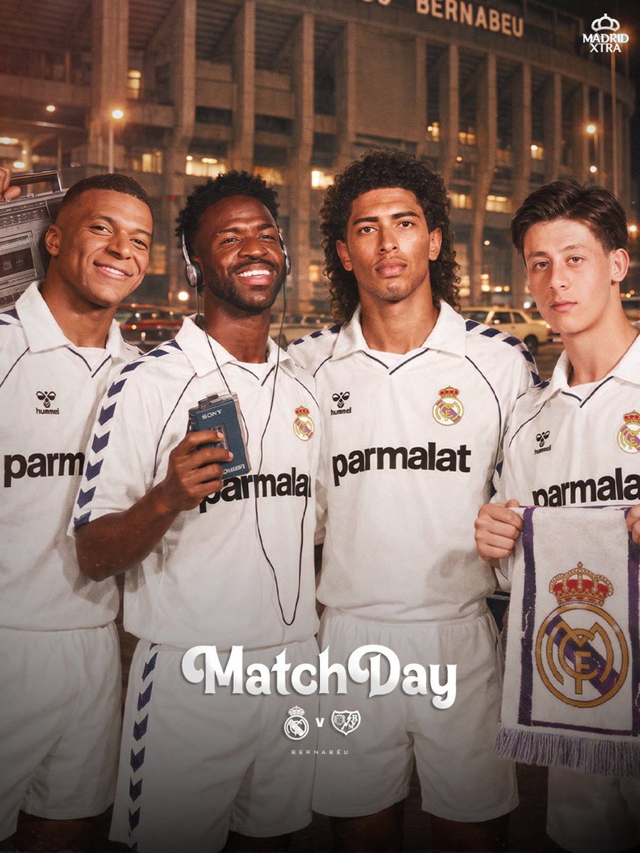 TLWireHQ's tweet photo. REAL MADRID 🆚 RAYO VALLECANO

Back to LaLiga. Back to the Bernabéu.

Madrid arrive after a 2-1 win over Inter, while Rayo come off a 3-2 comeback against Racing but still have no points on the road.

Credits to @MadridXtra for image

Another home win for Madrid? 🧵👇 https://t.co/BMEMFWKwl9