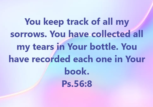 HisEmbassy's tweet photo. "You keep track of all my sorrows. You have collected all my tears in Your bottle. You have recorded each one in Your book." Psalm 56:8 (NLT) 
---
What Almighty God Himself said in the #Bible To God be the glory #fridayvibe #WeekendPreview God is God #WeekendPrime https://t.co/AzSdKKL7h4