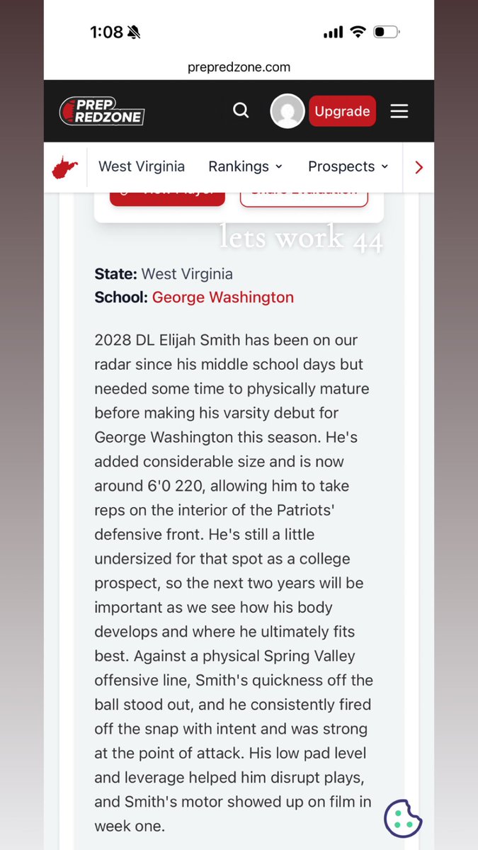 ElijahSmit58872's tweet photo. Thank you for the write up!!! @PrepRedzoneWV #HAILGW https://t.co/pqphsNnWDJ