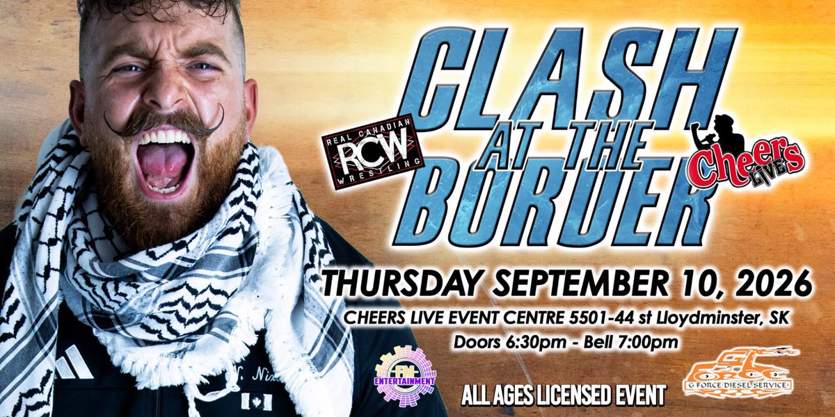 rcw_wrestle's tweet photo. Next on the @rcw_wrestle schedule 
We return to @cityoflloyd on September 10th at Cheers Live featuring the return of @NastyNXN 
Tickets on sale now at 
https://t.co/XCpbeaGvl8 https://t.co/A9OzQSOfTt