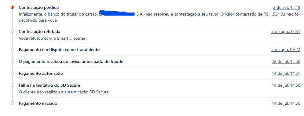 luapascoal's tweet photo. como vcs resolvem contestações assim? @acgfbr 

tipo, acho que o pagamento pode ter sido fraude mesmo, mas mesmo assim foi aceito pela stripe. https://t.co/WSb9Ec7xxb