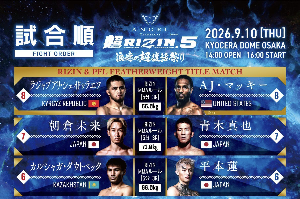 MAC_MMA_'s tweet photo. 地味にありそうな展開
平本KO負け
朝倉未来一本負け
シェイドゥラエフ判定負け

会場お通夜、バラさん涙目 https://t.co/MRWinWFP91