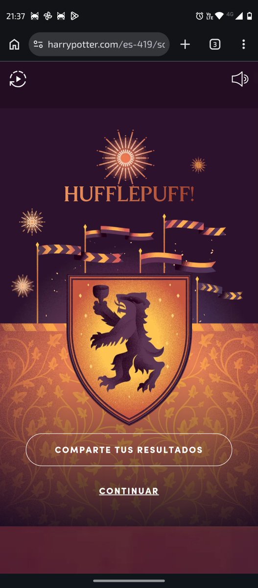 siuhra's tweet photo. Nuevamente soy Hufflepuff 😎🥹 https://t.co/8nB4EMZfk8