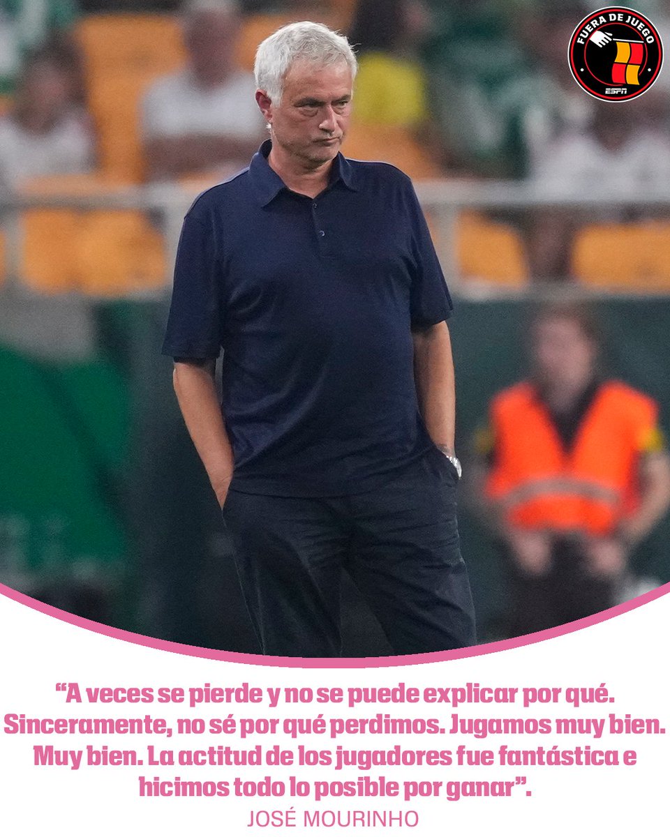 ESPN_FDJ's tweet photo. Mourinho no le encontraba explicación a su primera derrota con el Madrid, tras un juegoe en el que él cree jugaron mejor.⚪️⚽️ https://t.co/3yhAHlmyJk