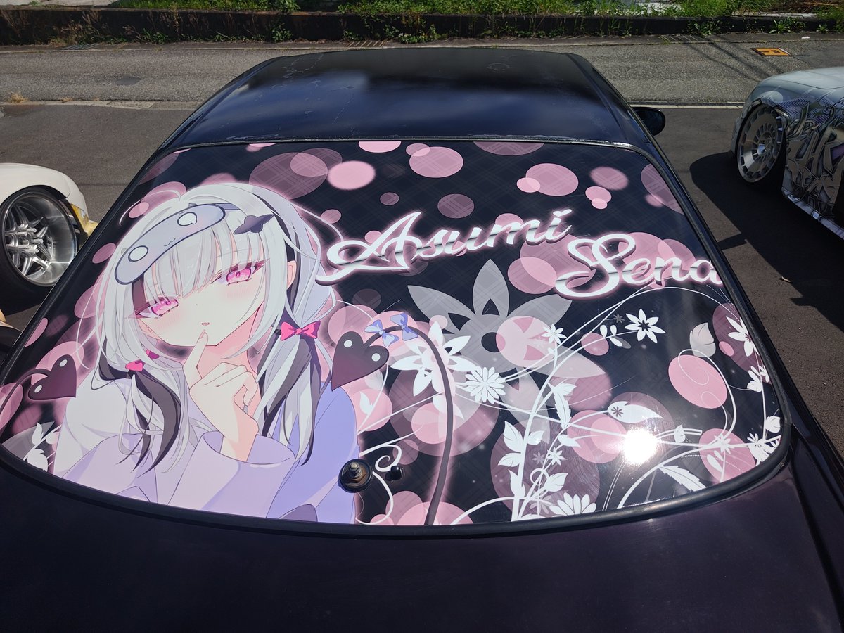 L1za_otaku's tweet photo. ご報告
リアガラス再施行(ステルス→カラーシート化)
リアウイングのサイドオーナメントをnismoオマージュのオリジナルデザイン制作
させていただきました！
これで日中でも可愛いあしゅみがよく見えるようになりました🥰

お世話になった方はツリーにて

 #ご報告  #痛車  #空澄セナ https://t.co/LVIk7zMMTt