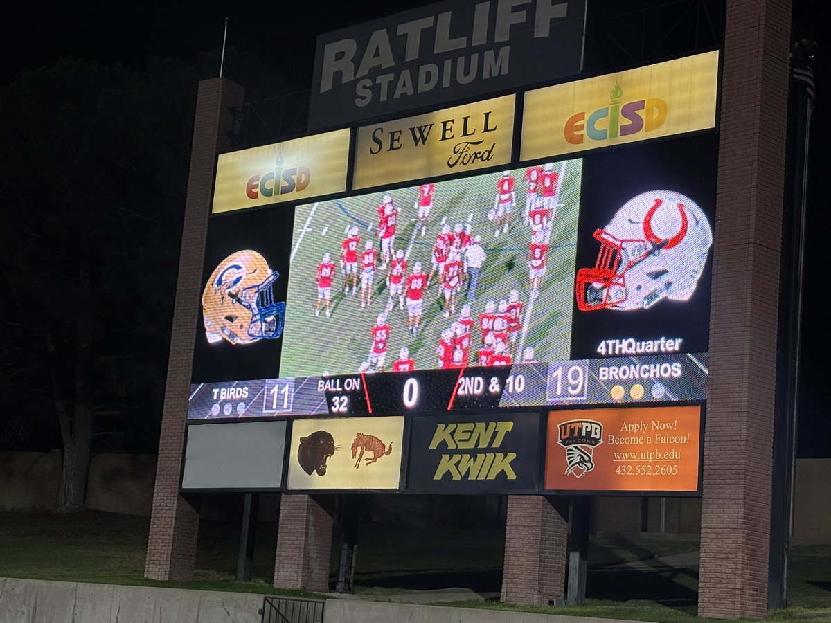ECISDAthletics's tweet photo. 🏈 BRONCHOS 19— EL PASO 11
NEW WEEK. NEW CHALLENGE. SAME BRONCHO PRIDE!
Proud of our @OHSBronchoFB kids & coaches as they continue to LEAD THE TEXAS WAY! 💪🏈 @BigRedBronchos @KeeleySBoyer @EctorCountyISD
C.U.L.T.U.R.E
#Bronchos #TexasWay #BroncoPride https://t.co/6DxB7ddnYH