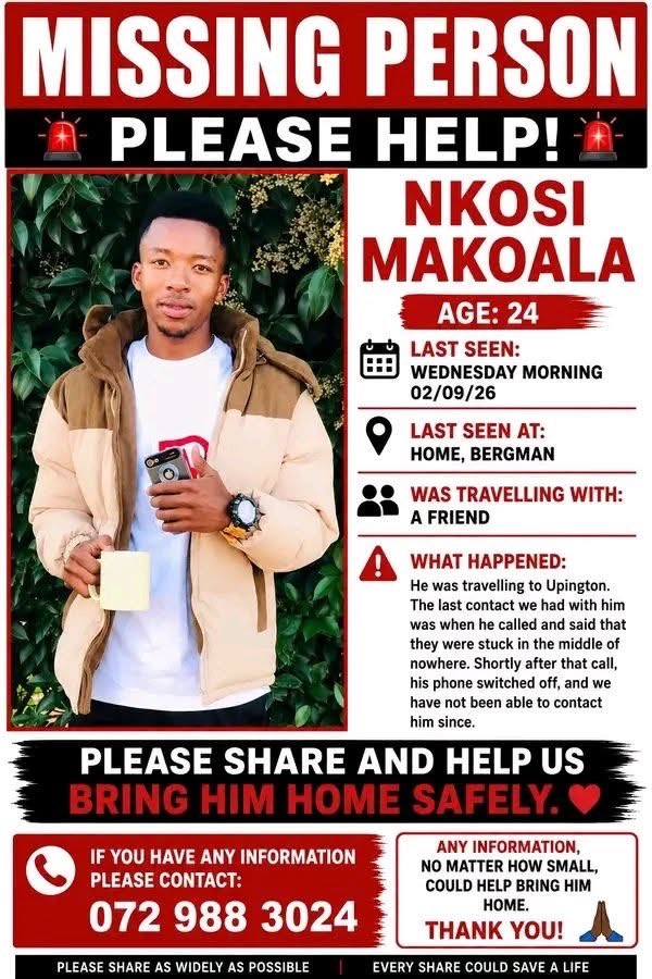 BennieSonamzi's tweet photo. He is still missing, please repost until he is found https://t.co/afcCqGPsPD