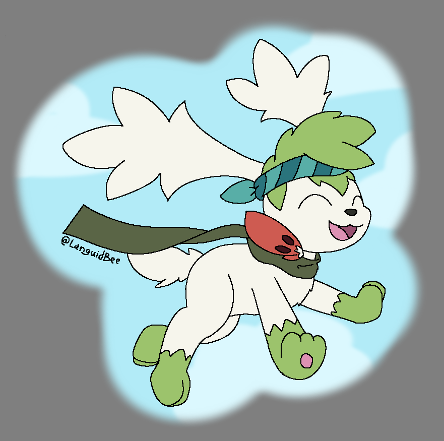 LanguidBee's tweet photo. Gift art for @Bokureii 
#art #pokemon #pmd #shaymin https://t.co/XtLnOb50SO