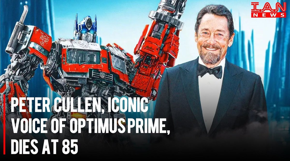 ChristeenRhlt's tweet photo. Legendary Transformers voice actor Peter Cullen, the iconic voice of Optimus Prime, has died at 85. His family said he passed peacefully, surrounded by loved ones. Fans are urged to honor his legacy with compassion, integrity and loyalty. https://t.co/zOaZvGbcgt