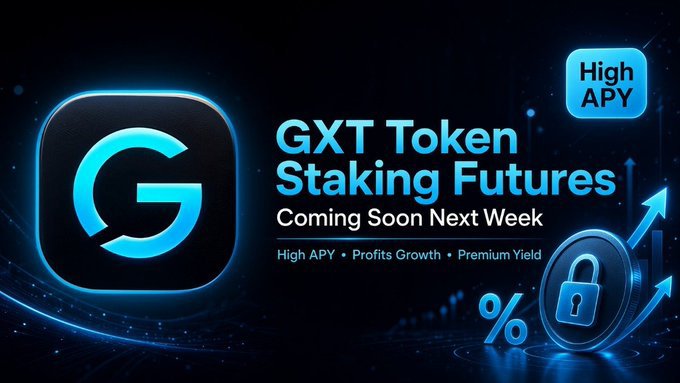 DataNetworkai's tweet photo. GXT Token Staking Futures is coming next week!  High APY • Profits Growth • Premium Yield  Get ready to stake &amp; earn.  

#GXT #StakingFutures #Crypto #DeFi #APY #TokenStaking https://t.co/Vuund9R6c1