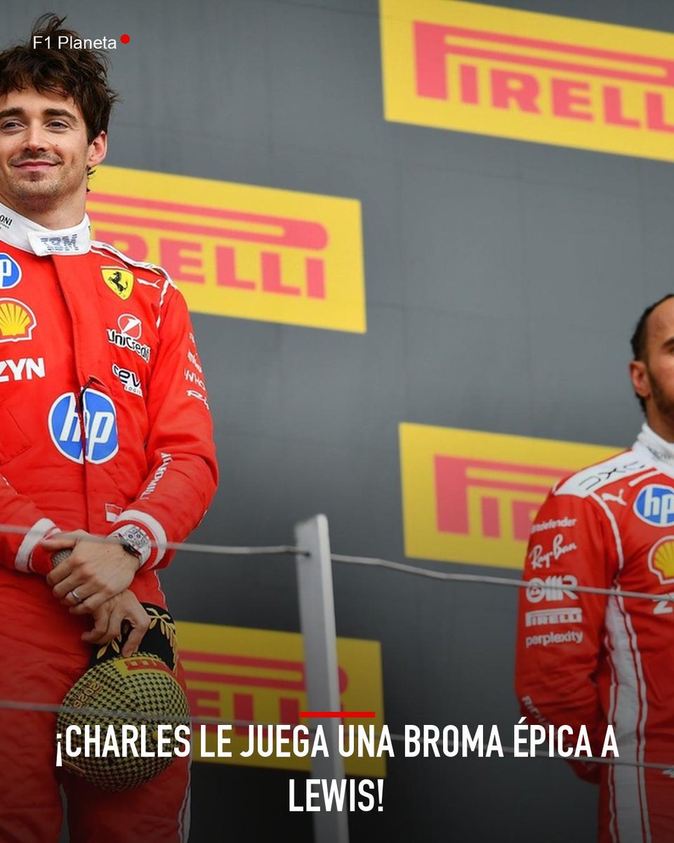 AlleenMckaskle's tweet photo. Charles Leclerc trolling Lewis Hamilton? The Monegasque grabbed a boom mic to prank his Ferrari teammate. Hamilton tried to hit the mic, then saw Charles at the door—laughter was inevitable. Will Lewis get revenge? https://t.co/K6DREiDnjm