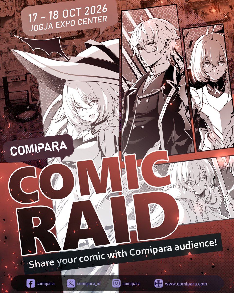 comipara_id's tweet photo. Tentunya di Area Comic Merchant Comipara 7 ya, hehe~
Sampai ketemu di venue! ✨
Comipara 7
17-18 Oktober 2026
Jogja Expo Center
"Connect your passion!"
#comicraid
#comipara
#comicparadise
#comipara7 https://t.co/I9uP4P3Dhd