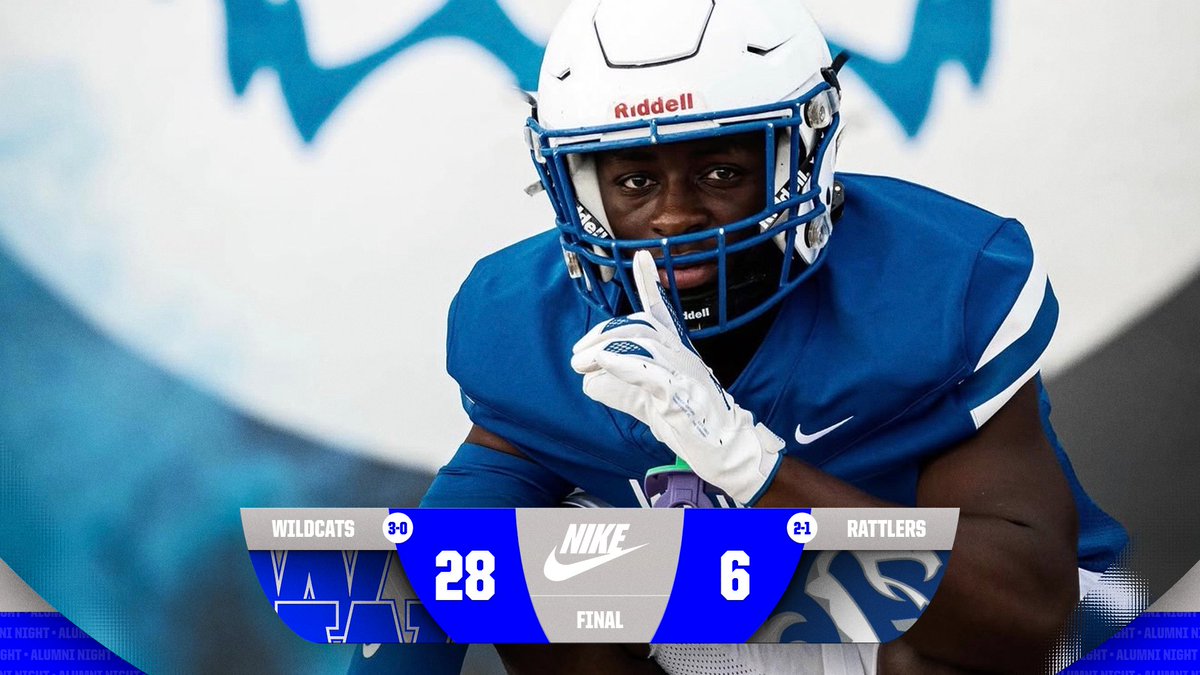 WMHSWildcats's tweet photo. A WIN FOR THE WILDCATS — PAST AND PRESENT!

Wildwood remains PERFECT with a 28-6 victory over previously undefeated Belleview on Alumni Night.

Built Different. Built Wildwood.

DUBS UP! https://t.co/adonc3Nbs2