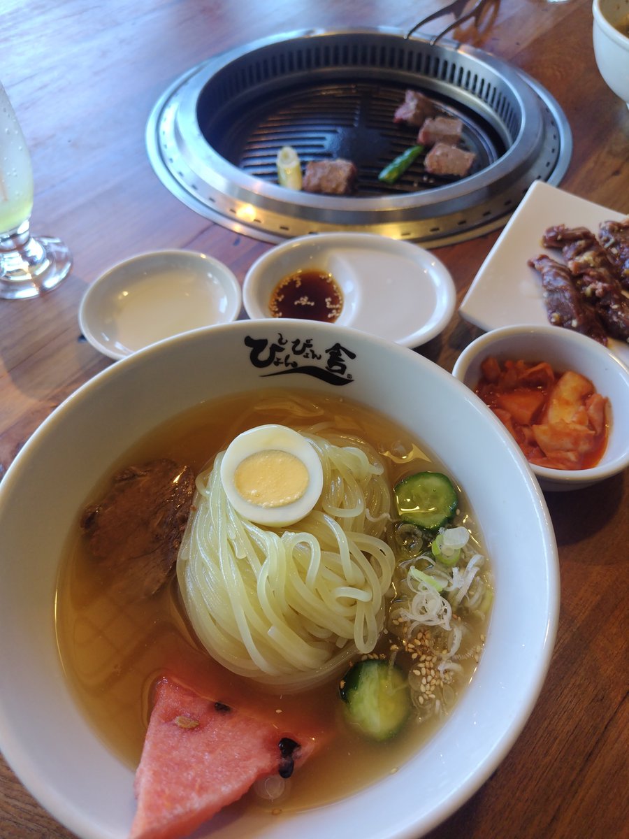 masaina1717's tweet photo. 11時30分無事に盛岡に着き「ぴょんぴょん舎」で冷麺&amp;焼肉のLunch🥢美味しかった🤗🤗
#ぴょんぴょん舎 https://t.co/y0Xr7nbWCz