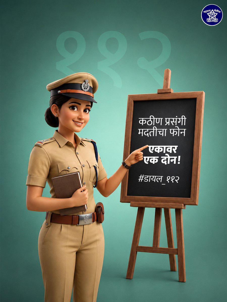 DGPMaharashtra's tweet photo. शिक्षक दिनाच्या हार्दिक शुभेच्छा!

शिकताना अडथळा आला तर शिक्षकांचा सल्ला आणि अडचणीच्या क्षणी ११२ ची साथ सदैव मदतीला धावून येते.

#शिक्षक_दिन #डायल_११२ https://t.co/g18YyctVm3