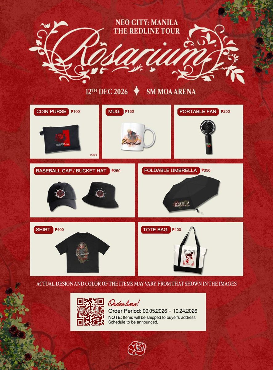 NCT_TAEYONGPH's tweet photo. ꫂ ၴႅၴ Concert Kit for '𝐑𝐎𝐒𝐀𝐑𝐈𝐔𝐌: 𝐴 𝐹𝑎𝑛 𝑆𝑢𝑝𝑝𝑜𝑟𝑡 𝑃𝑟𝑜𝑗𝑒𝑐𝑡 𝑓𝑜𝑟 𝑳𝑬𝑬 𝑻𝑨𝑬𝒀𝑶𝑵𝑮 𝑓𝑜𝑟 '𝑁𝐸𝑂 𝐶𝐼𝑇𝑌 : 𝑀𝐴𝑁𝐼𝐿𝐴 – 𝑇𝐻𝐸 𝑅𝐸𝐷𝐿𝐼𝑁𝐸''

To help raise funds for our fan projects for #TAEYONG at the 'NEO CITY : MANILA – THE REDLINE', we will be selling various items for TyongFs and NCTzens!

Order here:
𑣲⋆ https://t.co/6yo75ZiF7g

🗓️ DOO: October 24, 2026 at 7:00 PM
🗓️ DOP: October 26, 2026 at 7:00 PM

❗️ Items will be shipped to buyer's address. Schedule TBA.

#ROSARIUM #NCT127inManila2026
#NCT #NCT127 #TY #태용