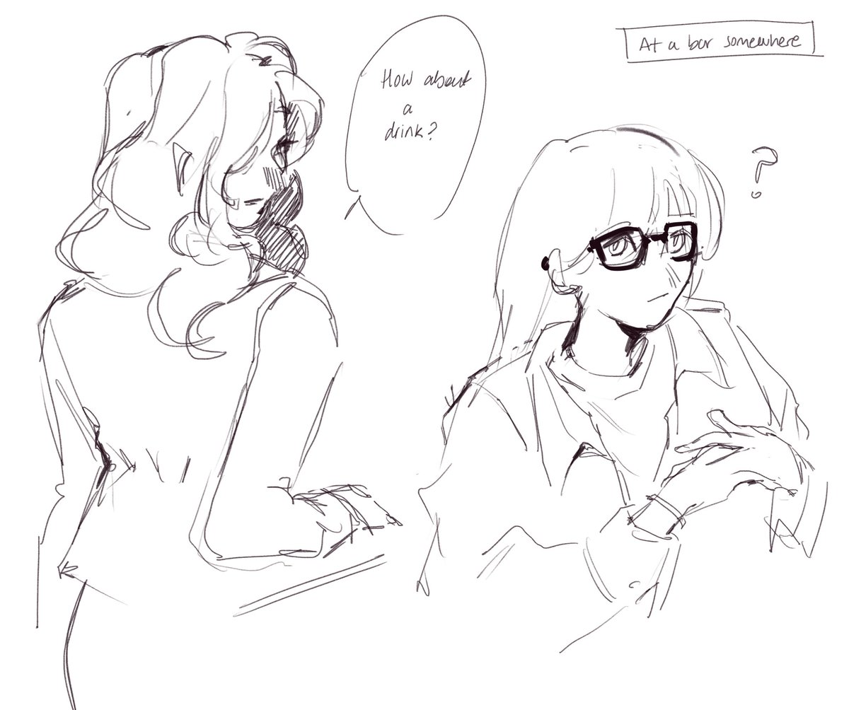 twinzie07's tweet photo. made myself fall asleep to the thought of age-gap yuri yesterday, so had to draw them out https://t.co/lDsSSPFsr0
