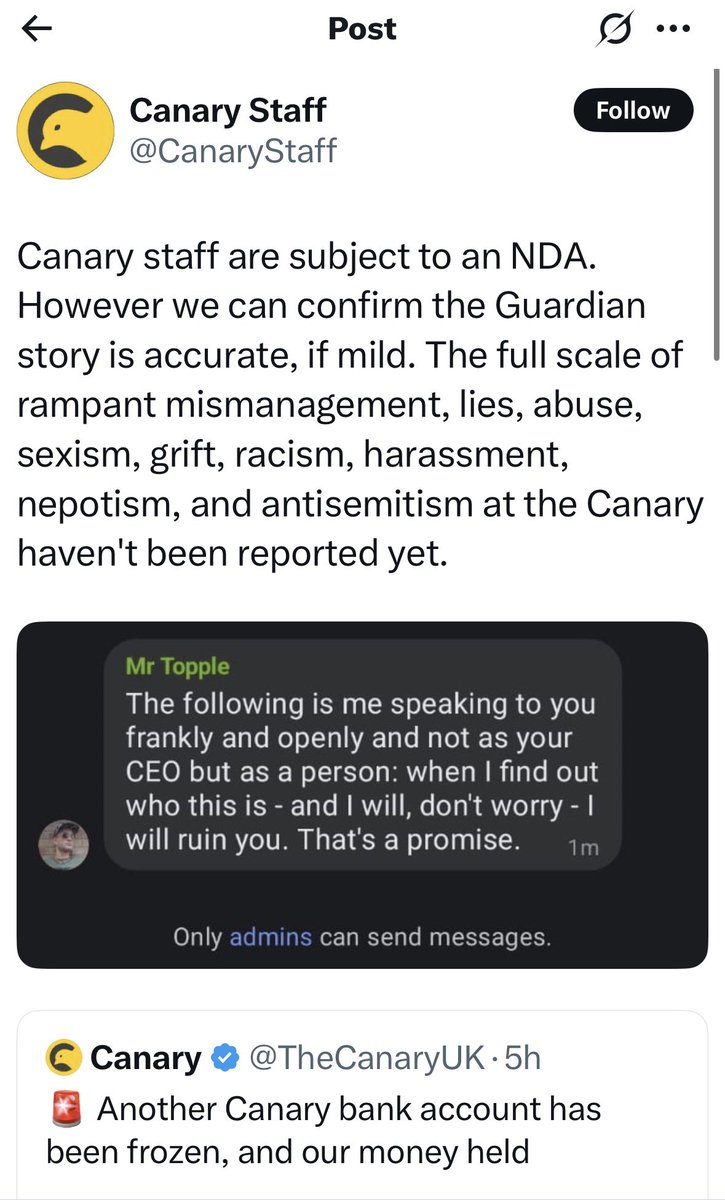 nicolelampert's tweet photo. Antisemitism at the Canary? You surprise me 🤪🤪🤪 https://t.co/iwokaOdv22
