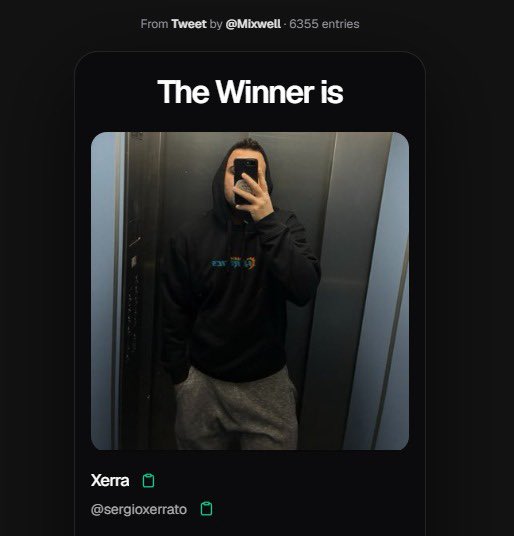 Mixwell's tweet photo. @sergioxerrato @juan_tm_ felicidades por ganar el sorteo 😎

Contactad con @RachelXGin para canjear el pack de skins.

Un abrazo https://t.co/axJjvZuz2s