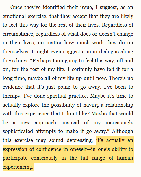 janneljones's tweet photo. this is in the context of abandonment, but it applies to any feeling. something i take from it: the "void" isn't what feels bad, it's the idea that we shouldn't be feeling a void at all. and there is no way to avoid it, so it benefits us to have compassion towards the feeling https://t.co/PW1wtYlAHS