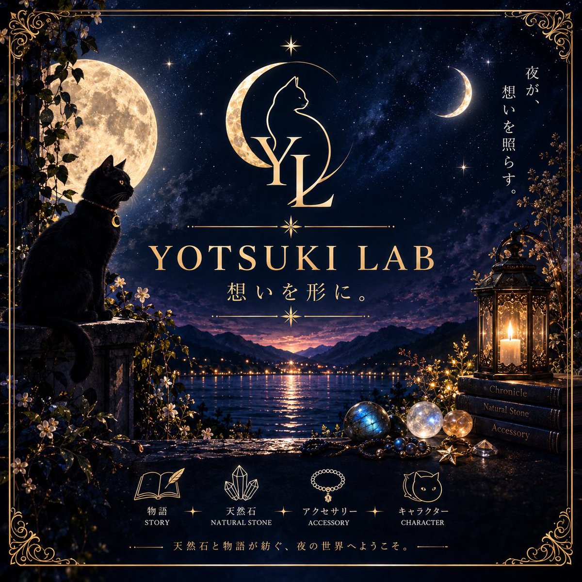 YOTSUKILAB's tweet photo. 夜月ラボ｜YOTSUKI LAB
「想いを形に。」

天然石、物語、アクセサリー、キャラクター。
それぞれの世界をつなぎ、作品をつくっています。

はじめましての方へ。
夜月ラボを4枚にまとめました。
気になる世界から、覗いてもらえたら嬉しいです🌙

🔗 各ページはこちら

https://t.co/LqmUc7UnHS https://t.co/zzIPcNcSRk