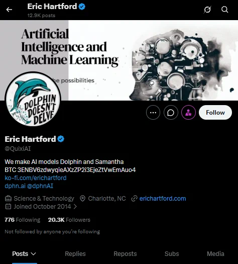 Eric Hartford on X: 