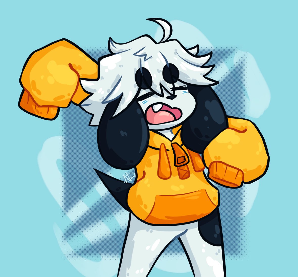 NoirDeer's tweet photo. Sleepy pup character drawing! https://t.co/e6gbba2Zs1