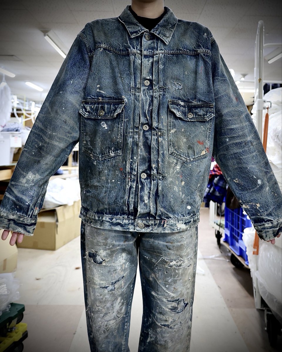acidhouse_2023's tweet photo. WHOVAL×ACIDHOUSE
"諸行無常" 2ND TYPE DENIM JACKET
¥74,800 税込 https://t.co/fKTdCNA17t