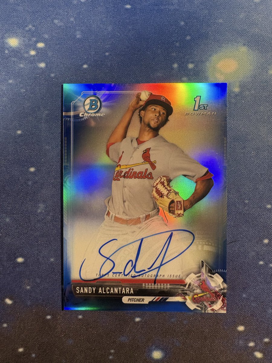 CardsWithChris's tweet photo. #StackEmUpSale

Sandy Alcantara True Blue BCA /150! 

$60

Stacking through 9/6!
See pinned for info! https://t.co/clGgOgD67n