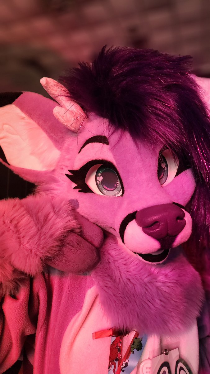 ThatPurpleDear's tweet photo. I’m no longer purple
I’m 💕PINK💕

#fursuitfriday
🪡 @Glitzy_Fox https://t.co/dM9PRrdXLY