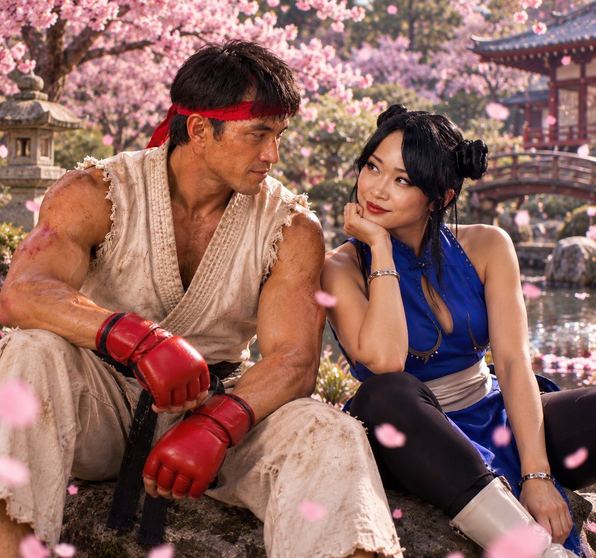 RyuKang1995's tweet photo. In honor of the new Street Fighter movie dropping next month, here's my latest picture of Ryu x Chun-Li, as they appear in the film. https://t.co/mp1mzFGNNa